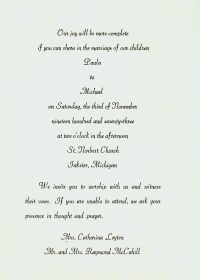 McHahill - Leyten wedding announcement